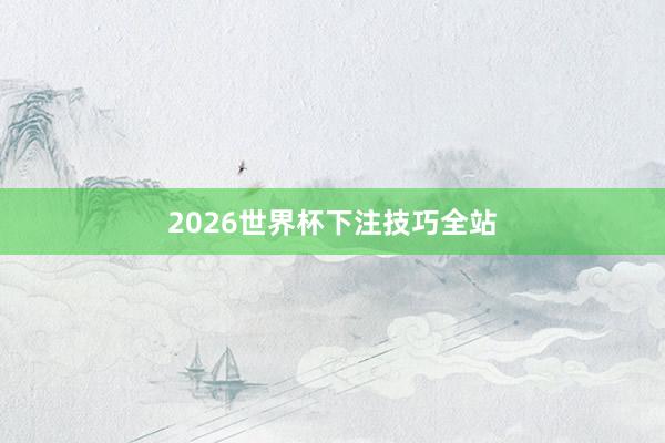2026世界杯下注技巧全站