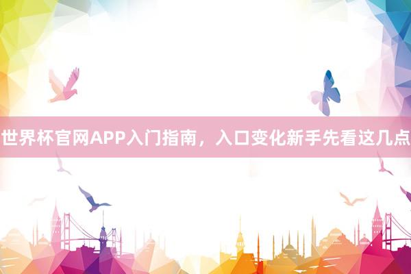 世界杯官网APP入门指南，入口变化新手先看这几点